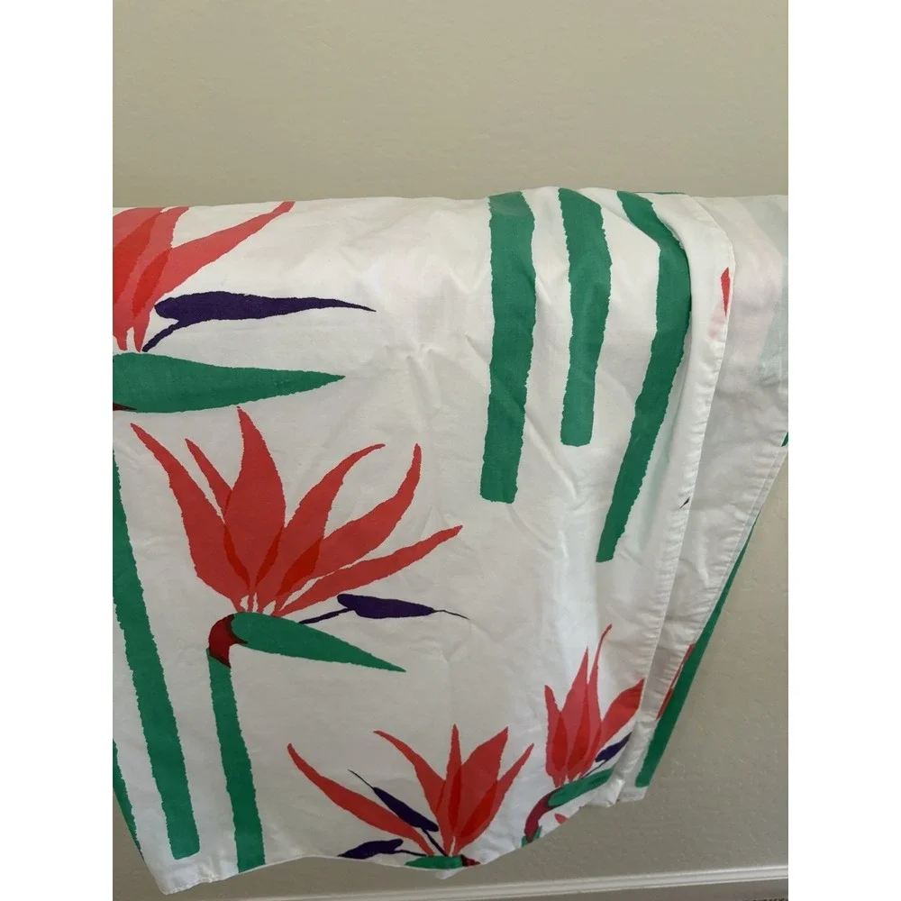 Vtg Martex Birds of Paradise Queen Duvet, Queen Sheet and 2 pillow case Rare set